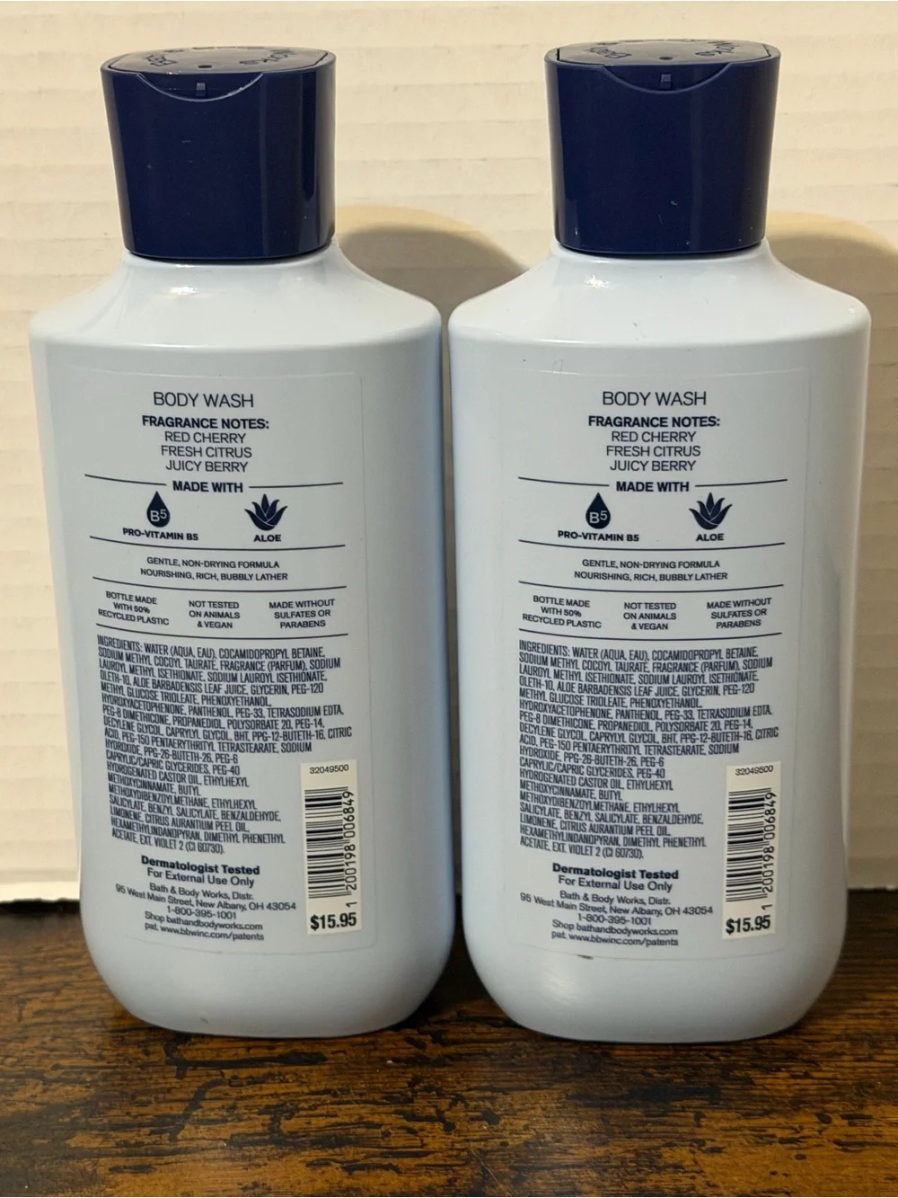 2 Bath & Body Works Firecracker Pop Body Washes — Cherry, Citrus, Berry